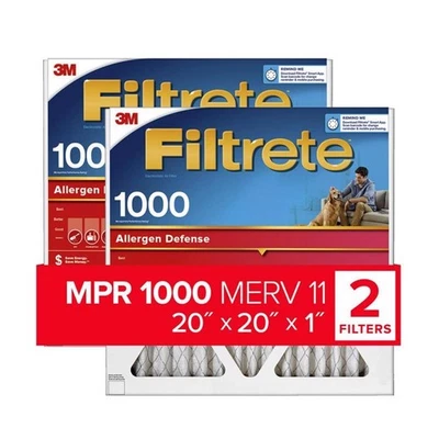 3M Filtrete 20 in. W x 20 in. H x 1 in. D 11 MERV Pleated Air Filter (Pack of 3) - Image 1 of 4