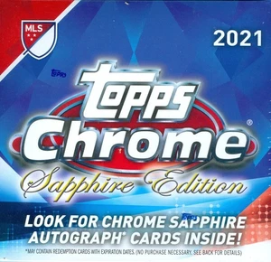 2021 Topps Chrome Sapphire MLS Major League Soccer Factory Sealed Hobby Box - Picture 1 of 3