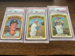 1972 Topps 3 Card PSA 7 Lot Ron Fairly Expos 405 Dan McGinn 473 Jim Magnuson 597 - Picture 1 of 2