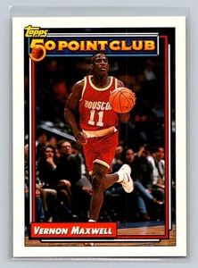1992-93 Topps 50 Point Club #210 Vernon Maxwell Houston Rockets Basketball Card - Picture 1 of 2