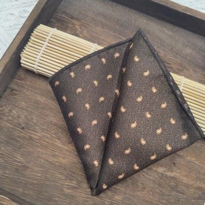 Square Pocket Handkerchief Vintage Paisley Men's Chest Business Suit Accessories - Picture 1 of 20