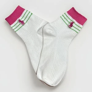 Polo Ralph Lauren Socks Pink Green Anklet Women’s One Size NWOT 1 Pair - Picture 1 of 5