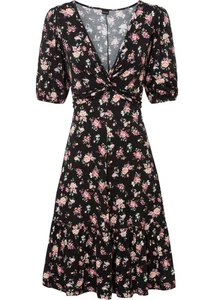 Kleid mit Raffung Gr. 32/34 Schwarz Damen Minikleid Jerseykleid Neu* - Bild 1 von 1