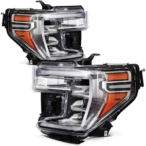 Pair Headlights Assembly RH&LH For 2021-2019 GMC Sierra 1500 Left+Right Side - Picture 1 of 12
