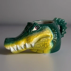 Tazza caffè vintage alligatore marcata Rainforest Cafe Iggy 1997 fioriera coccodrillo - Foto 1 di 7