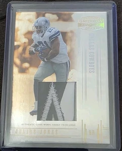 2005 DONRUSS JULIUS JONES GRIDIRON GEAR TEAM LOGO PATCH /5 COWBOYS GAME WORN - Picture 1 of 2