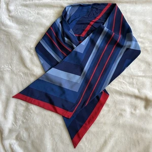American Airlines x Cole Haan blue red flight attendant stewardess tie scarf - Picture 1 of 7
