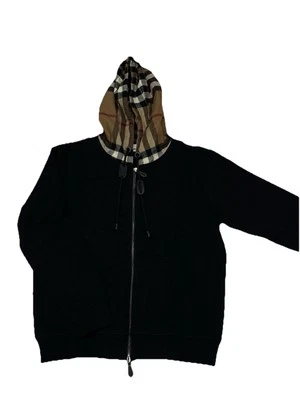 Sudadera con capucha negra manga larga Burberry para hombre talla XL Foto 1 de 4