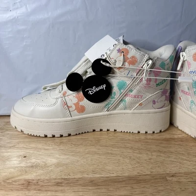 ZARA Disney Blanco Mickey Mouse Mujer’s Zapatos de caña alta UE Talla 38 EE. UU. 7 Sin Caja Foto 1 de 4