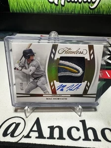 MAC HORVATH 2024 FLAWLESS DRAFT PATCH HOLO GOLD HORIZONTAL AUTO /10 - Picture 1 of 2