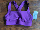NEW OLD NAVY GO DRY SPORTS BRA HIGH SUPPORT XS PURPLE EXTRA SMALL
