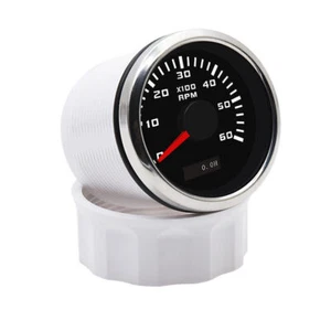 Tacómetro de coche 52 mm velocímetro calibre barco 0-6000 RPM motor diésel contador de revoluciones - Imagen 1 de 12