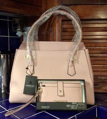London Fog 100th Anniversary-Pink Purse & Matching Wristlet Wallet- NWT - Image 1 of 4