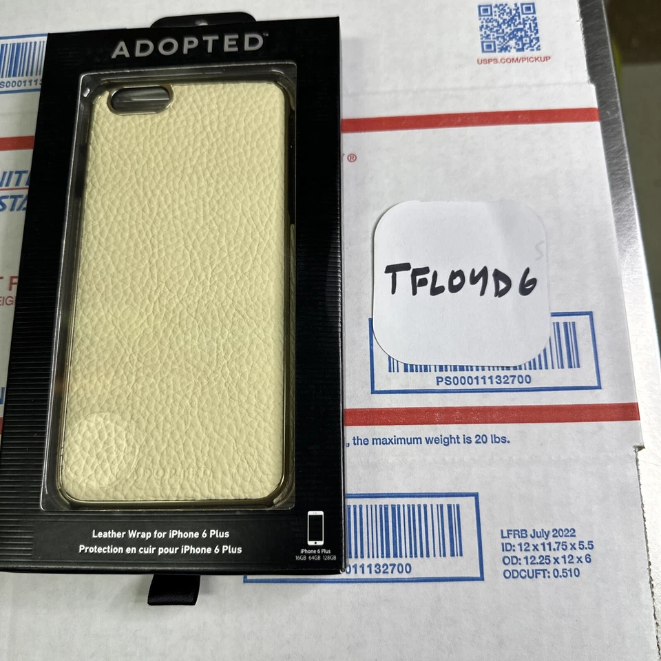 NUEVA Funda de Teléfono Envolvente de Cuero Blanco/Dorado Adoptada, Apta para iPhone 6 Foto 1 de 1