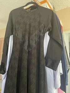 Abaya Black Umbrella Flowy Design Jilbab Modest dress Burka Islamic Kaftan - Picture 1 of 3