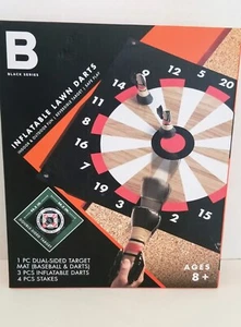 Inflatable Lawn Darts Game NIB B Black Series 8+ Dual Sided Mat - Picture 1 of 3