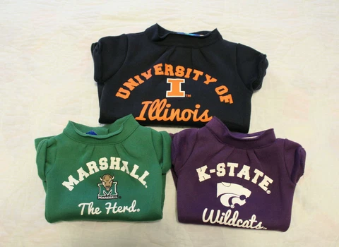 NWT Infant Toddler Girls NCAA S/S Sweatshirt Dress Multiple Teams & Sizes! Cover