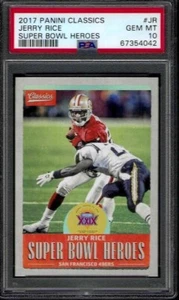 PSA 10 - 2017 Panini Classics - Super Bowl Heroes #JR Jerry Rice 49ers HOF - Picture 1 of 2