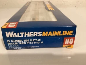 Walthers MainLine HO #910-5706 89’ Channel Side Flat Car TTX KTTX 150132 - Picture 1 of 4