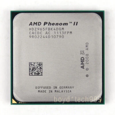 Working AMD Phenom II X4 965 CPU Quad-Core 3.4 GHz 6M 125W Socket AM3 Processors - Image 1 of 2