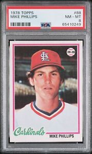 1978 Topps #88 Mike Phillips PSA 8 St. Louis Cardinals