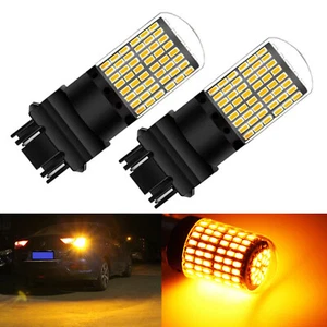 G4 AUTOMOTIVE 2x T25 3157 LED Bulbs 4014 Super Bright Brake Tail Light, Amber - Picture 1 of 8