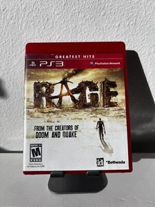 RAGE (Sony PlayStation 3, 2011) COMPLETE w/ Manual GREATEST HITS - Picture 1 of 4