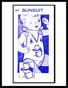 TRAJE DE SOL TRAJE DE JUEGO Patrón de costura DISEÑO MO # 920 Patrón BEBÉ NIÑA NIÑO Niño - Imagen 1 de 2