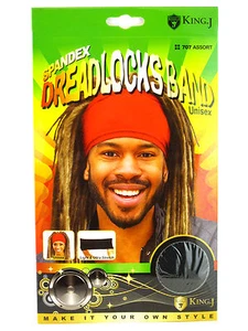 KING.J UNISEX SPANDEX DREADLOCKS BAND (707 & 708) - Picture 1 of 15
