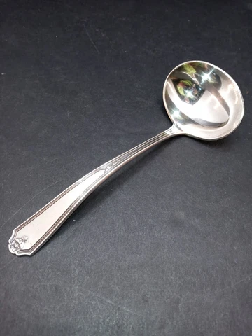 VINTAGE GORHAM EP SILVER Pat. 1923 S GRAVY LADLE SPOON Cover