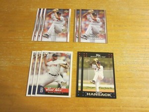 Devern Hansack Lot of 10 ROOKIE Trading Cards MLB Baseball Boston Red Sox