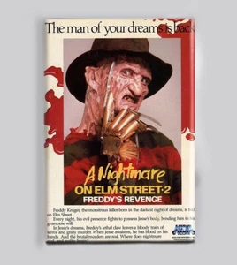 A NIGHTMARE ON ELM ST 2 / VHS AD - 2"x3" POSTER MAGNET horror movie 1985 freddy - Picture 1 of 2