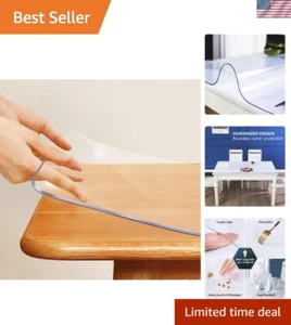 Protector de Mesa PVC Transparente, 1.5mm Grosor, 13x16 Pulgadas, Impermeable, Plástico Suave - Imagen 1 de 10