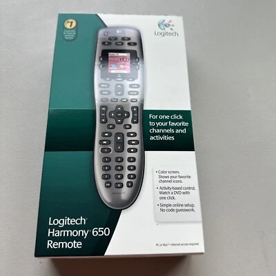 New Unopened Logitech Harmony 650 Universal Advanced Remote Control BNIB - Image 1 of 3
