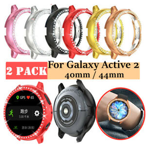 2PCS Samsung Galaxy Active 2 Smart Watch Clear Face Screen Protector Case Cover