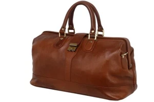 Accesorios de cuero genuino unisex bolsa de equipaje de viaje de cuero de 20 pulgadas - Imagen 1 de 6