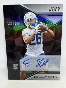 2023 Panini Black Football EVAN HULL RC #/199 AUTOGRAPH Colts 🔥