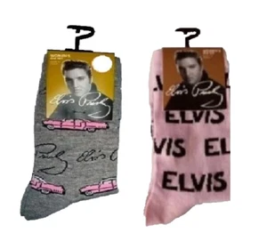 2 Women's Elvis Crew Socks ( Fits Size 7 to 12 ) - Picture 1 of 1