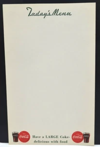 1950's Coca-Cola UNUSED MENU Insert Sheet 9" x 6" - RARE - Picture 1 of 2