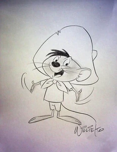 Lápiz de animación Speedy Gonzales Willie Ito firmado dibujado a mano Warner Bros. - Imagen 1 de 3
