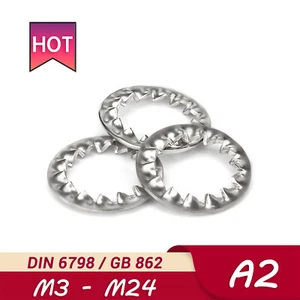 Shakeproof Lock Washers Internal Toothed Serrated Tooth A2 Stainless Steel - Picture 1 of 3