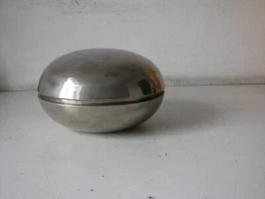 RUNDE SCHACHTEL ZANETTA AUS VERSILBERTEM METALL - Bild 1 von 8