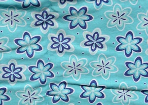1.5 yards blue on blue flowers cotton fabric Jo-Anns - Picture 1 of 2