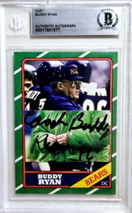 Buddy Ryan Signed 1986 Topps Custom Football Card Cut Autograph Auto BAS Bears - Picture 1 of 2