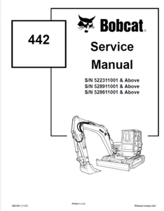 Manual de servicio Bobcat 442 | Excavadora | CD O USB - Imagen 1 de 15