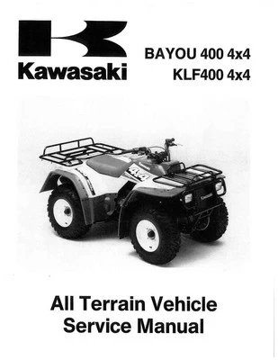 Kawasaki Bayou 400 y KLF 400 1993 1994 1995 1996 1997 1998 1999 MANUAL DE SERVICIO Foto 1 de 4