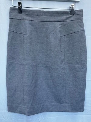 H&M Women's Grey Lined Pencil Skirt Size 8 Polyester Blend - Image 1 of 4