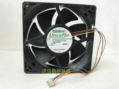 Nidec 90mm 9025 U92T24MUA7-53J25 24V 0.14A 3-wire cooling fan 3pin - Image 1 of 3