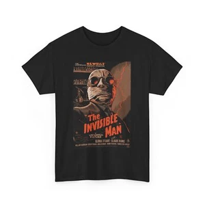 Invisible Man Classic Movie Poster Tee, Vintage Film T-Shirt - Picture 1 of 5