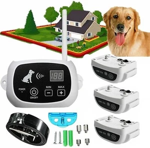 Wireless Dog Fence Electric Dog Training Collar System Waterproof Rechargeable - Picture 1 of 17